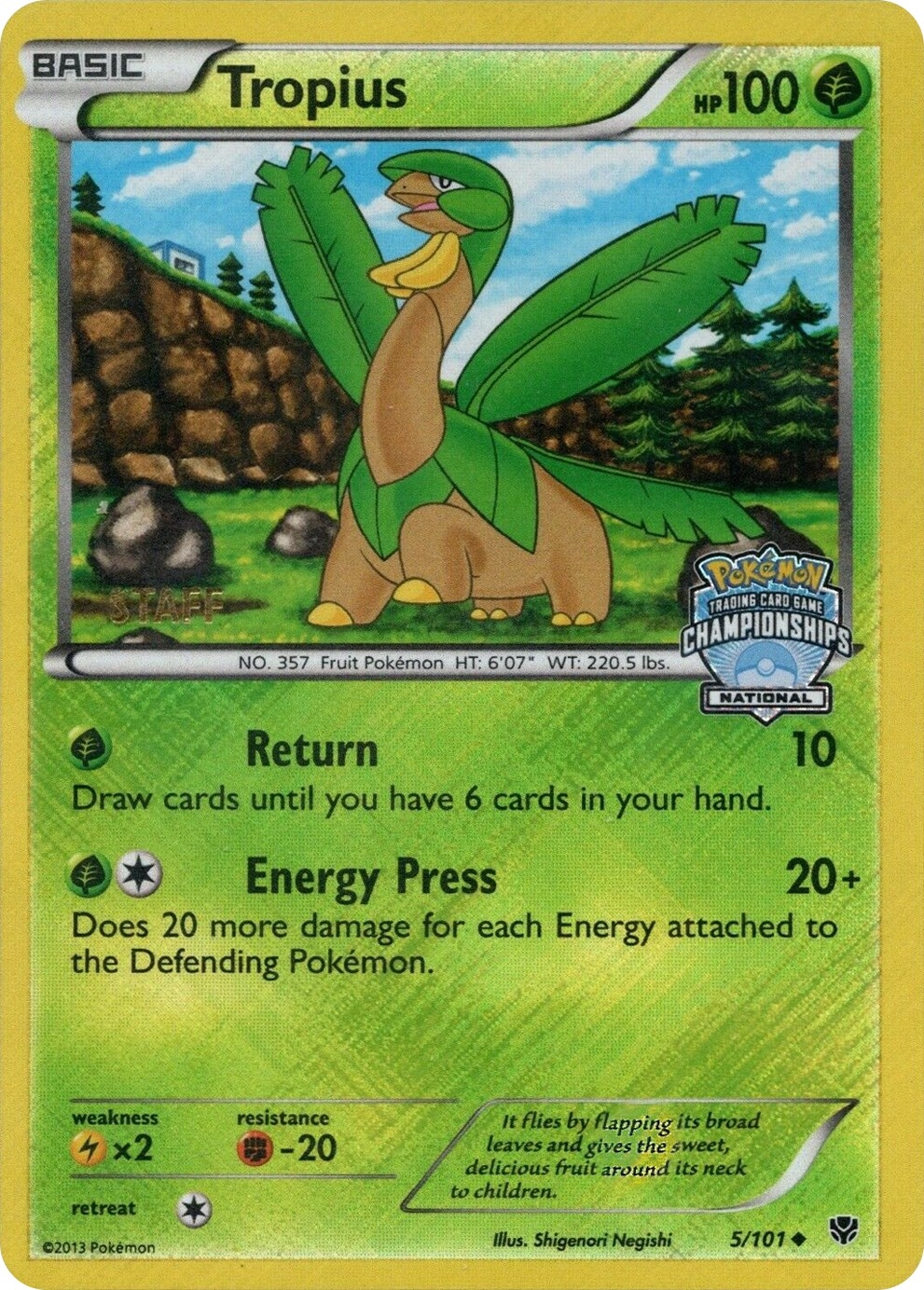 Tropius - 5/101 (National Championships) [Staff]