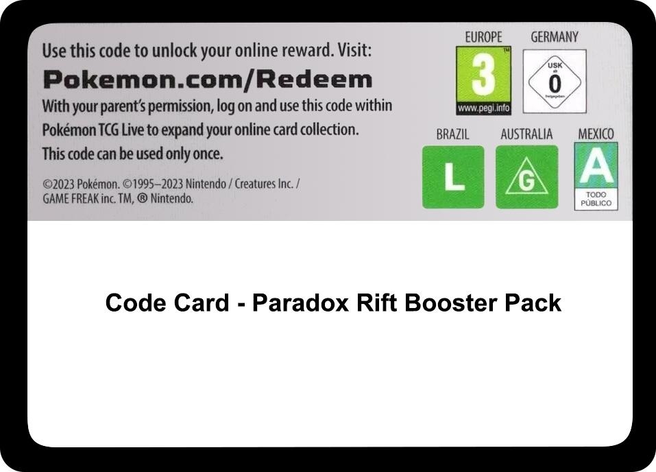 Code Card - Paradox Rift Booster Pack