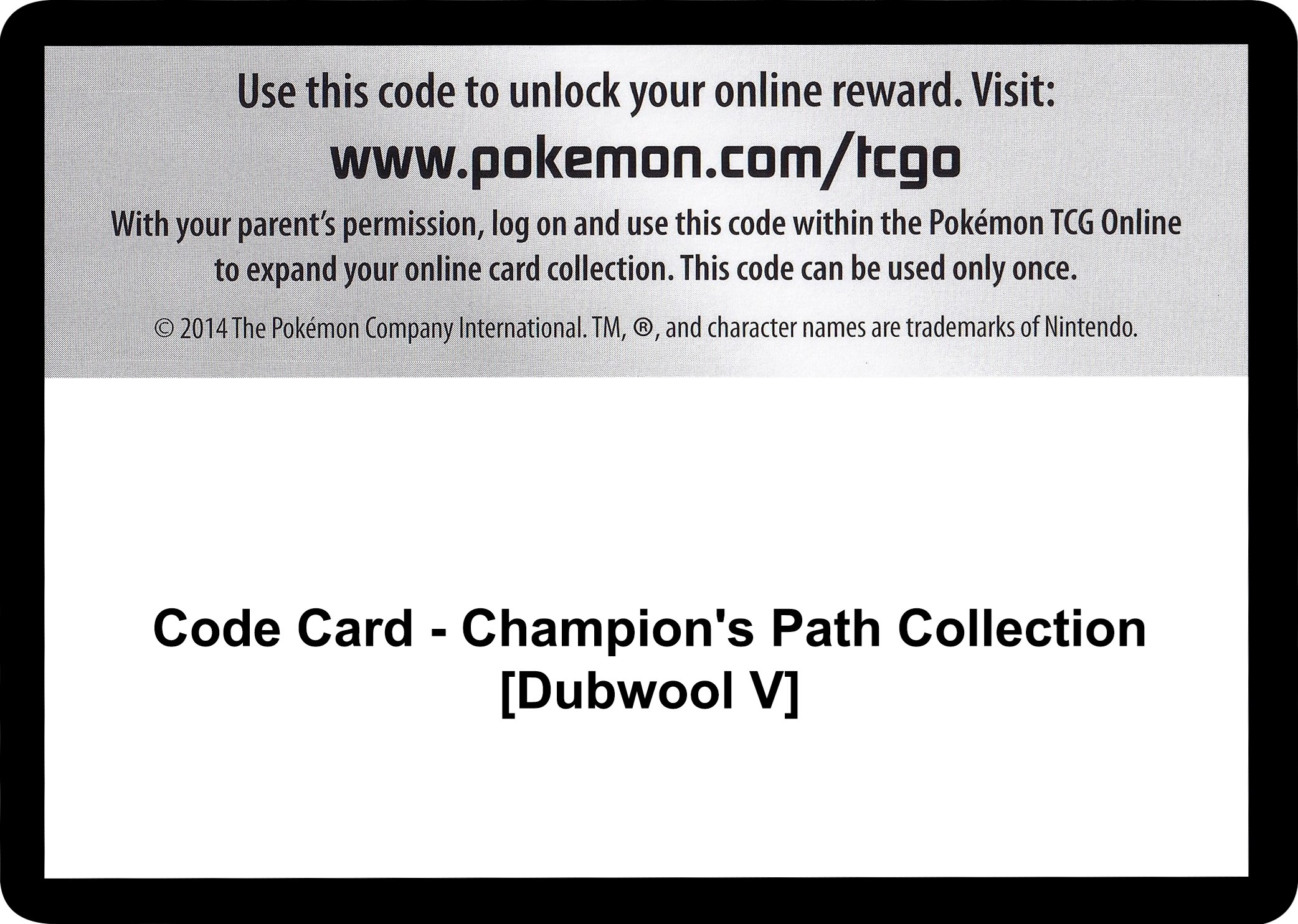 Code Card - Champion's Path Collection [Dubwool V]