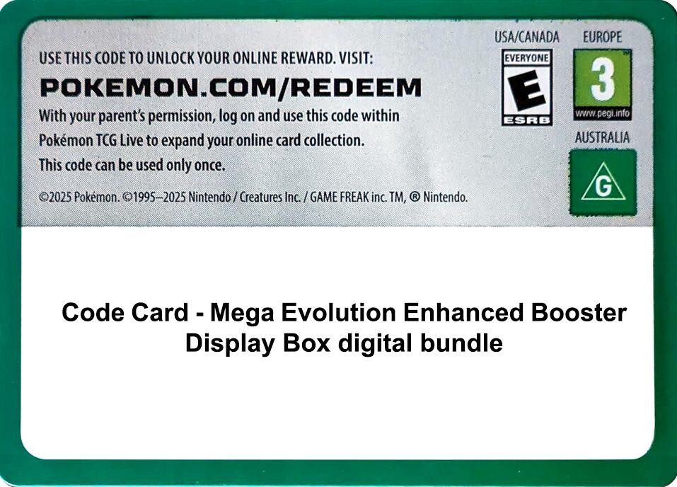 Code Card - Mega Evolution Enhanced Booster Display Box digital bundle