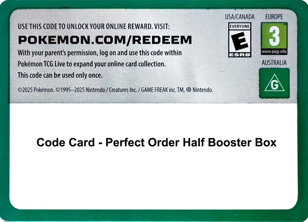 Code Card - Perfect Order Half Booster Boxes