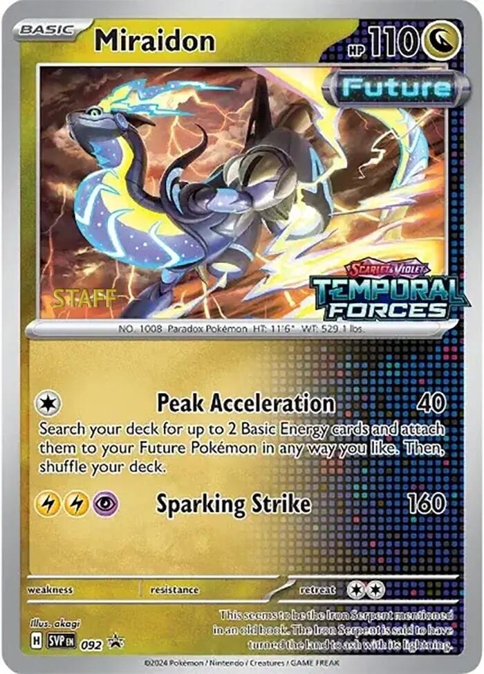 Miraidon - 092 (Prerelease) [Staff]