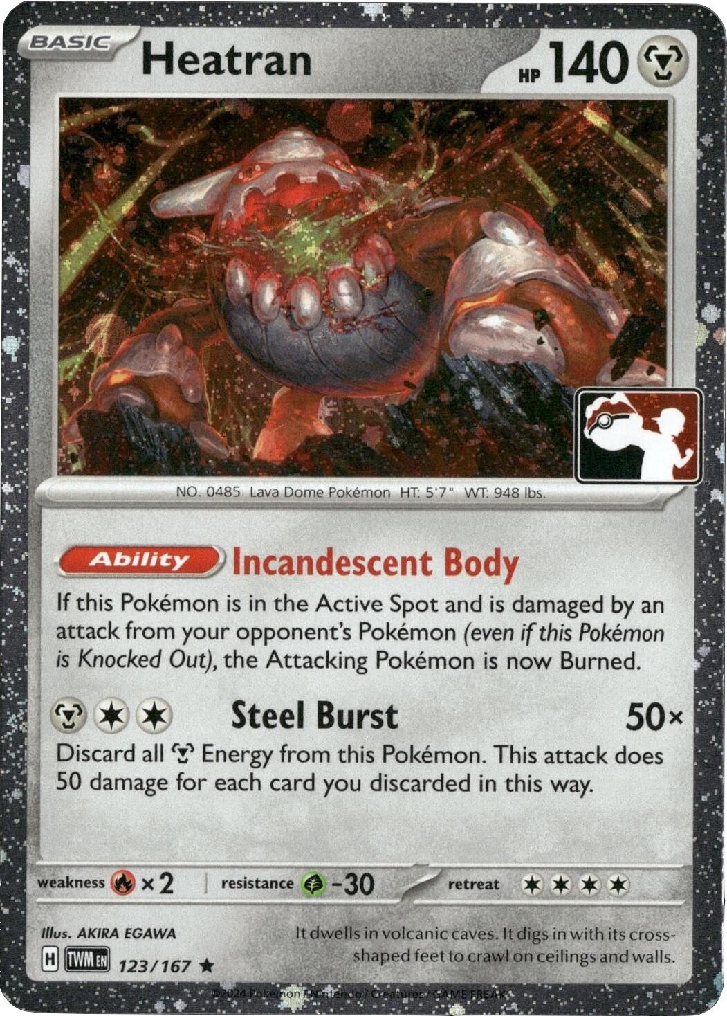Heatran - 123/167 (Cosmos Holo)