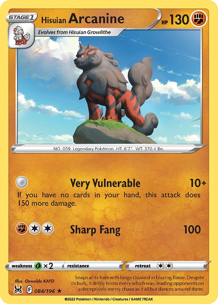 Hisuian Arcanine - 084/196 (Non-Holo)
