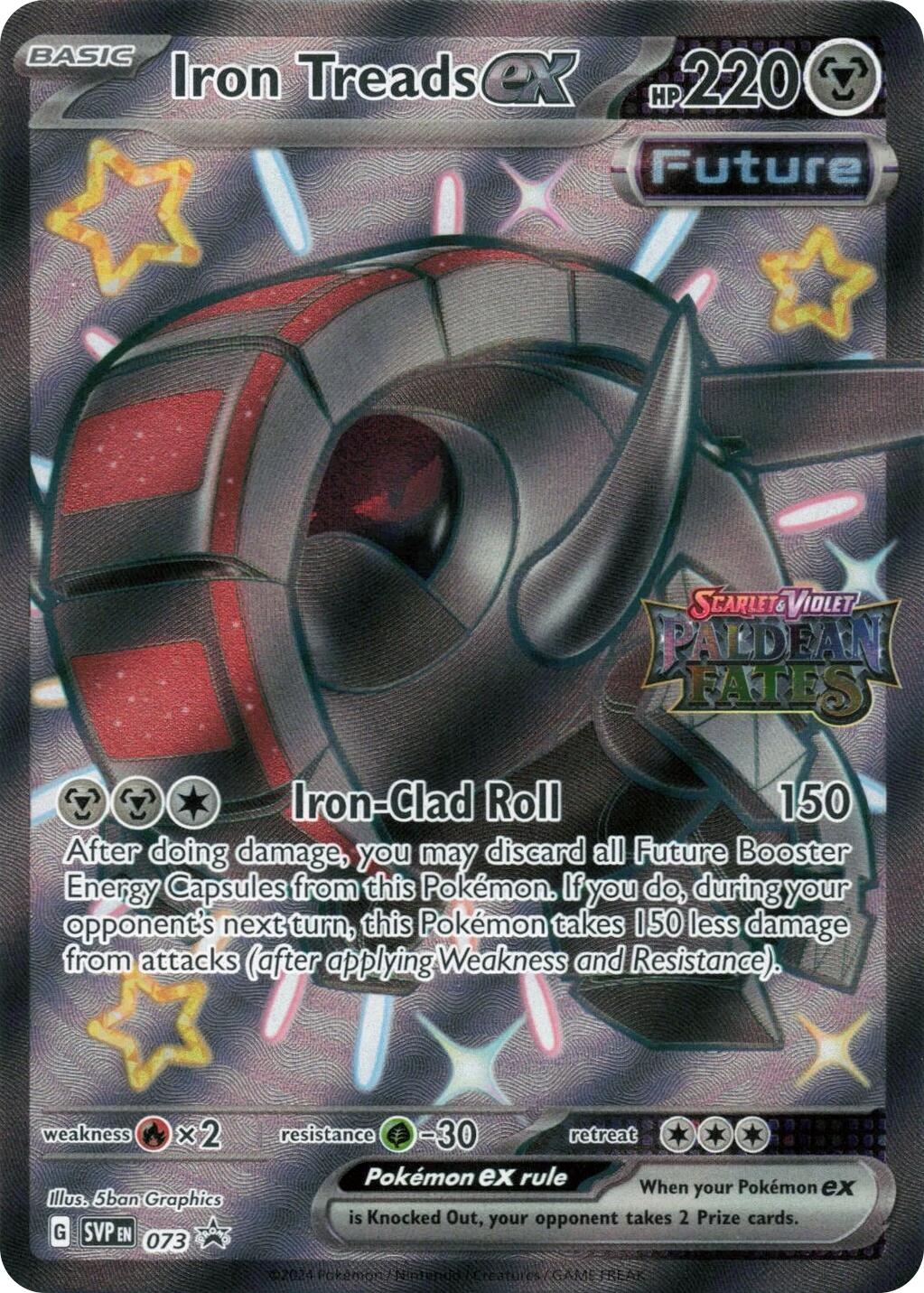 Iron Treads ex - 073 (Paldean Fates Stamped)