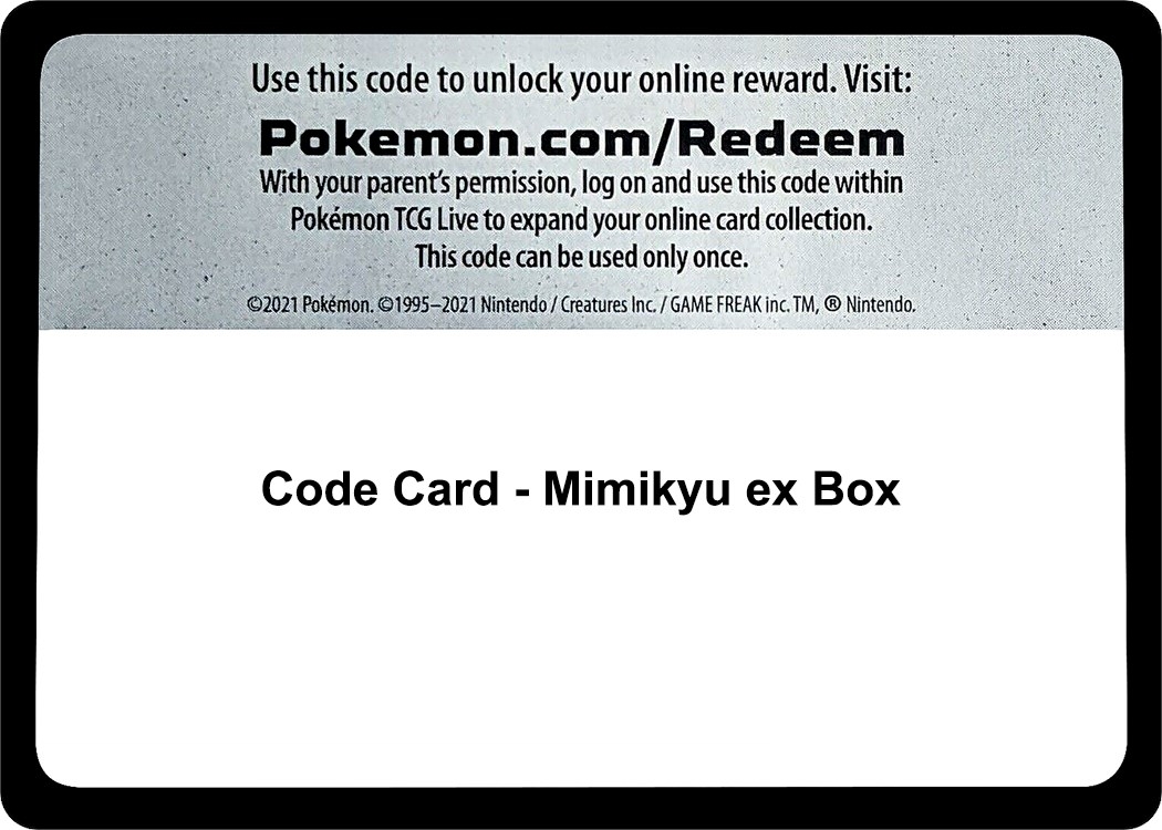 Code Card - Mimikyu ex Box