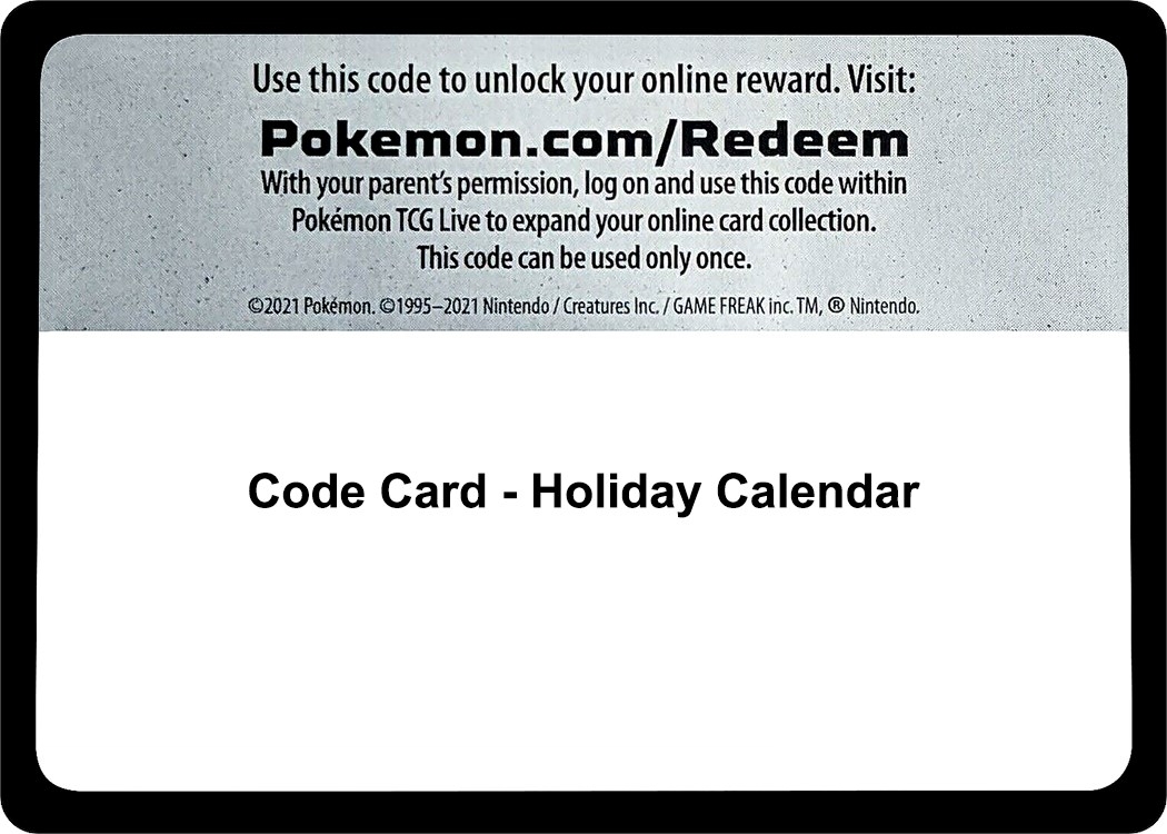 Code Card - Holiday Calendar