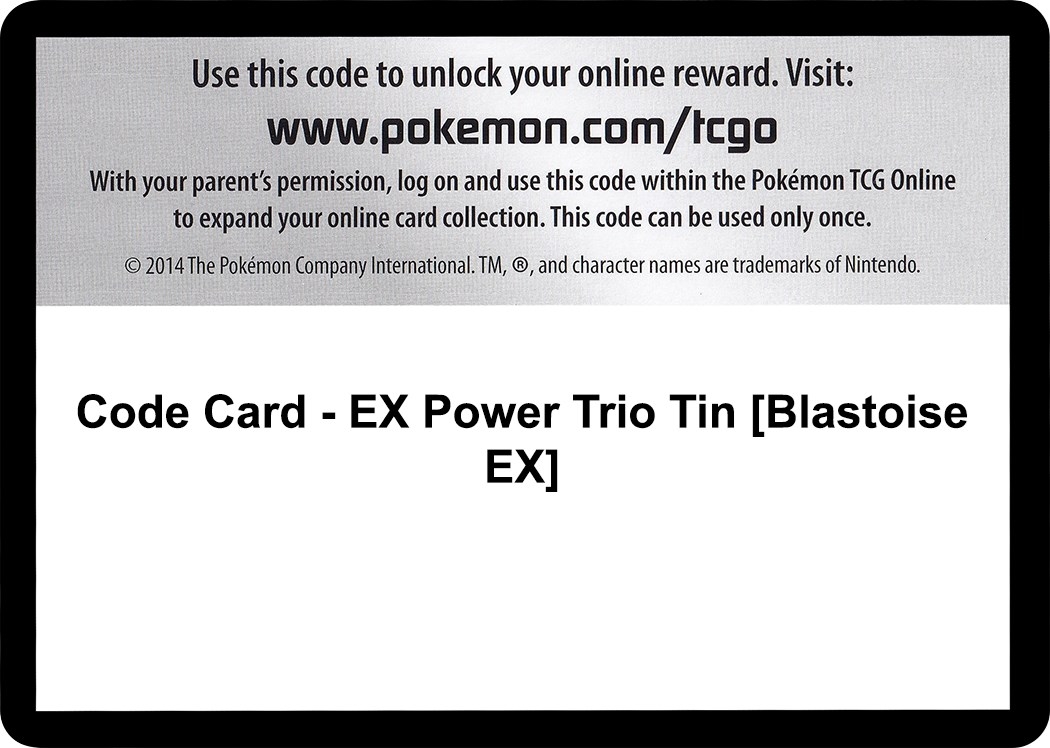 Code Card - EX Power Trio Tin [Blastoise EX]
