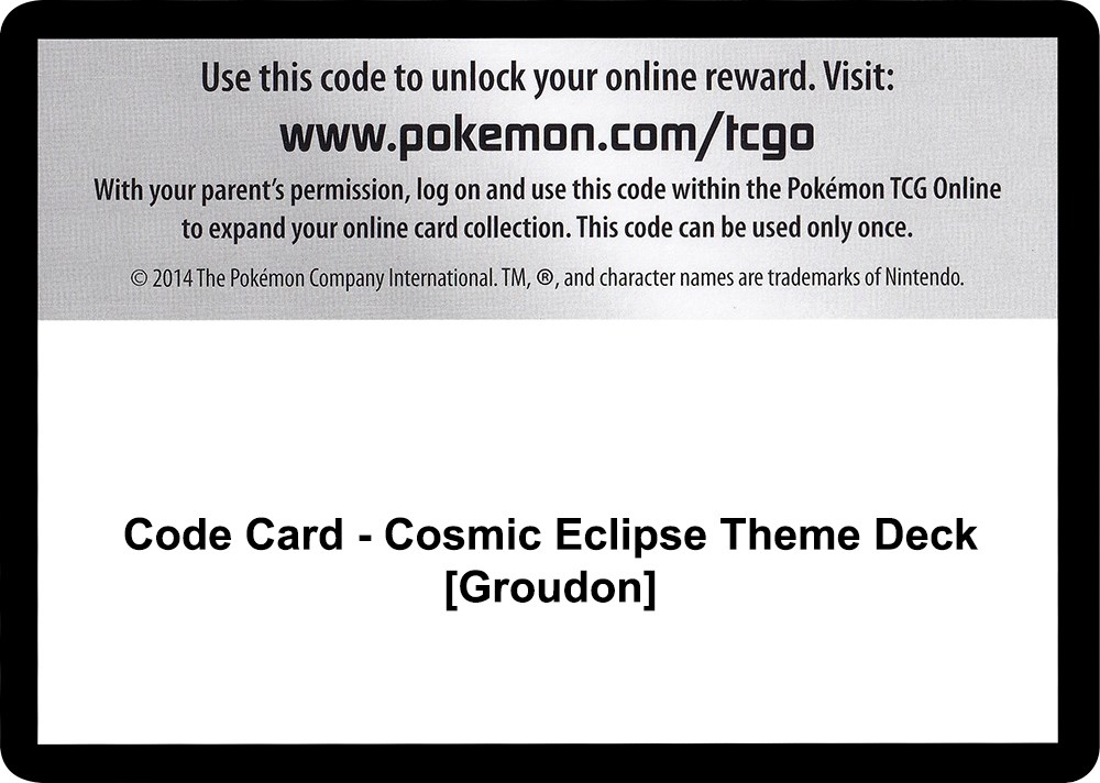 Code Card - Cosmic Eclipse Theme Deck [Groudon]