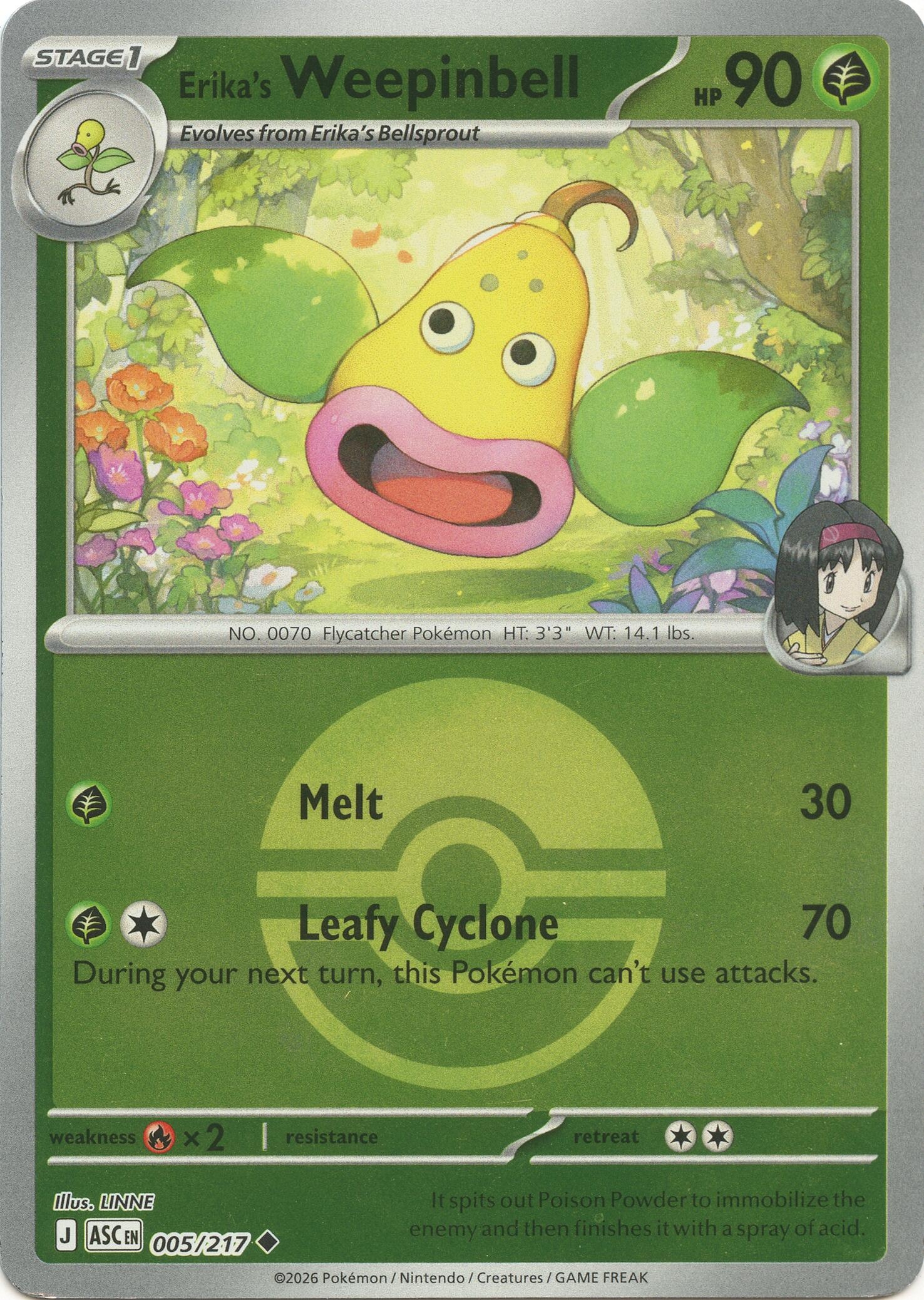 Erika's Weepinbell (Poke Ball)