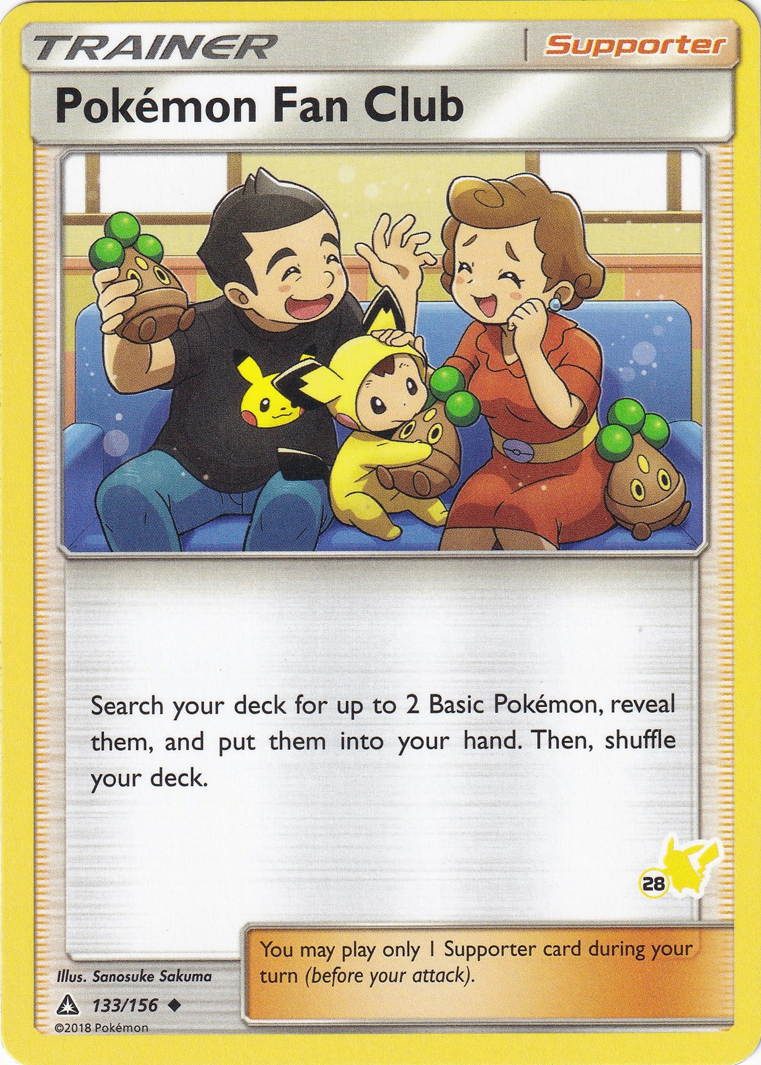 Pokemon Fan Club - 133/156 (#28 Pikachu Stamped)