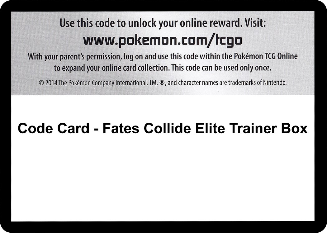 Code Card - Fates Collide Elite Trainer Box
