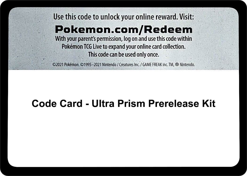 Code Card - Ultra Prism Prerelease Kit