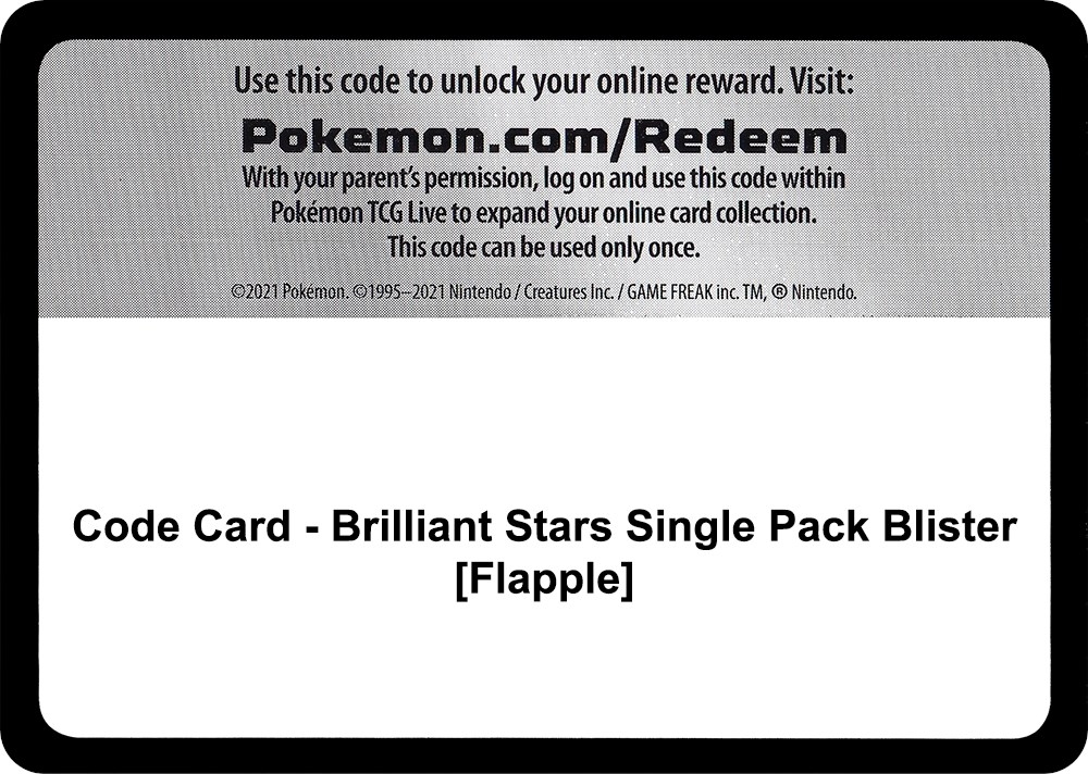 Code Card - Brilliant Stars Single Pack Blister [Flapple]