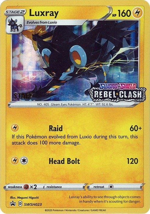 Luxray - SWSH023 (Prerelease) [Staff]