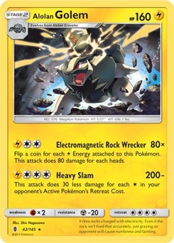 Alolan Golem - 42/145 (Cosmos Holo)
