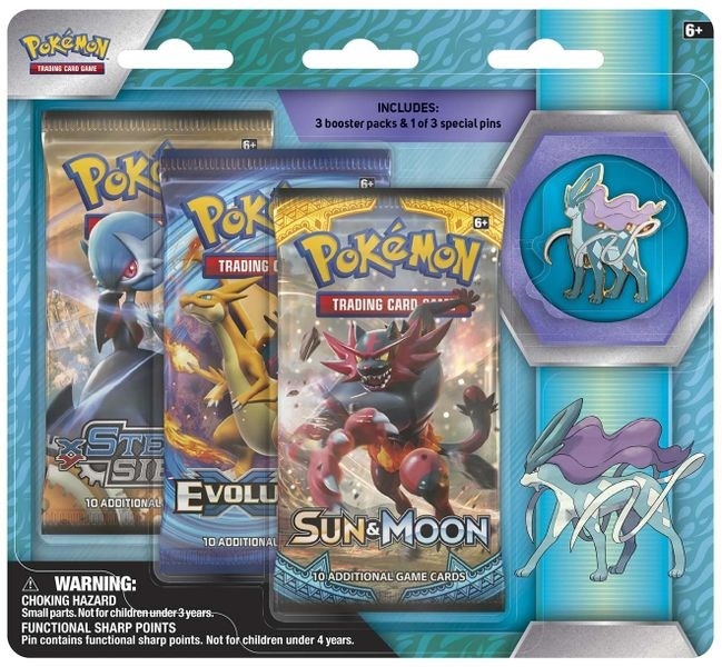 Legendary Beasts Collector Pin 3 Pack Blister [Suicune]