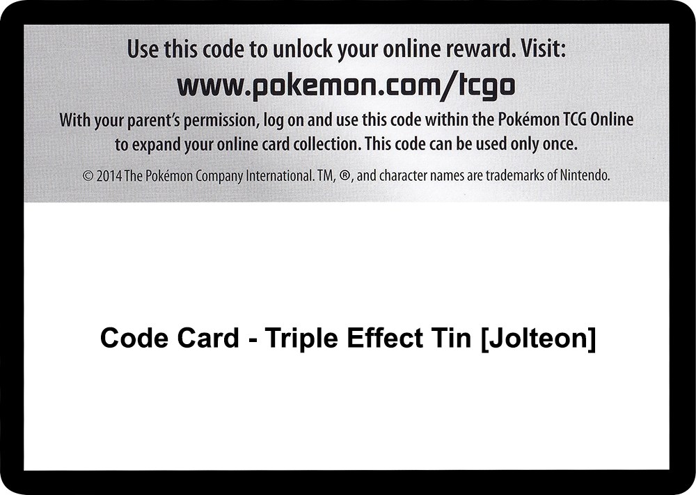 Code Card - Triple Effect Tin [Jolteon]