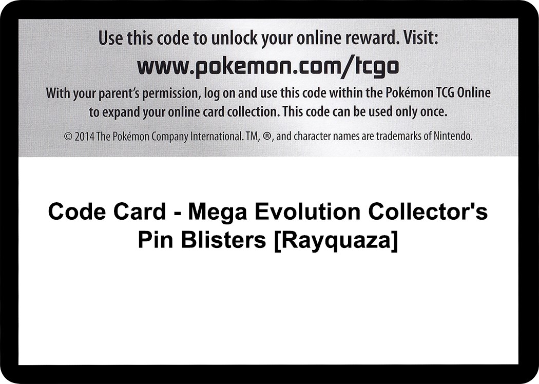 Code Card - Mega Evolution Collector's Pin Blisters [Rayquaza]