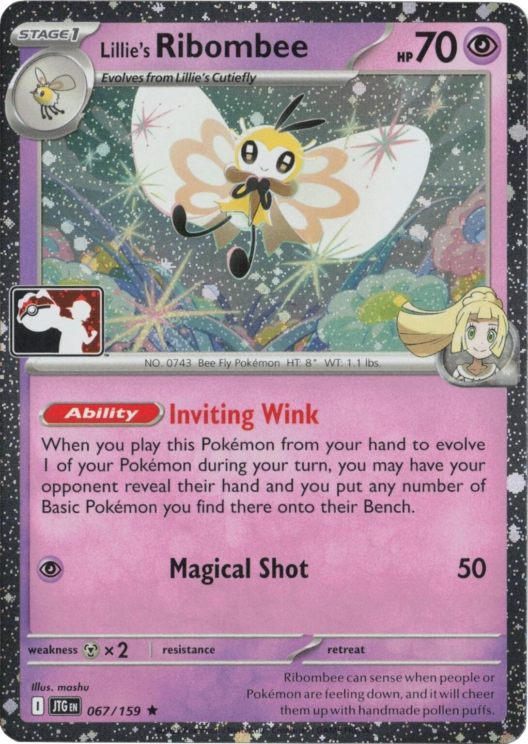 Lillie's Ribombee - 067/159 (Cosmos Holo)