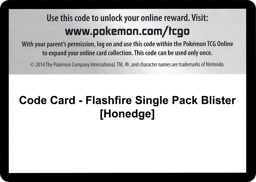 Code Card - Flashfire Single Pack Blister [Honedge]
