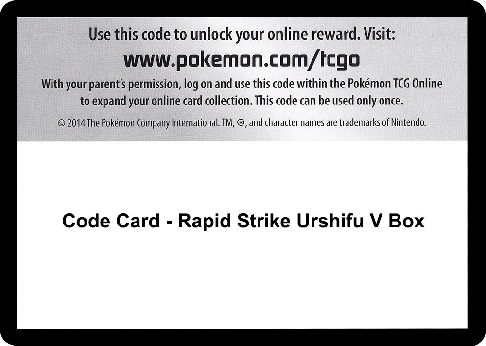 Code Card - Rapid Strike Urshifu V Box