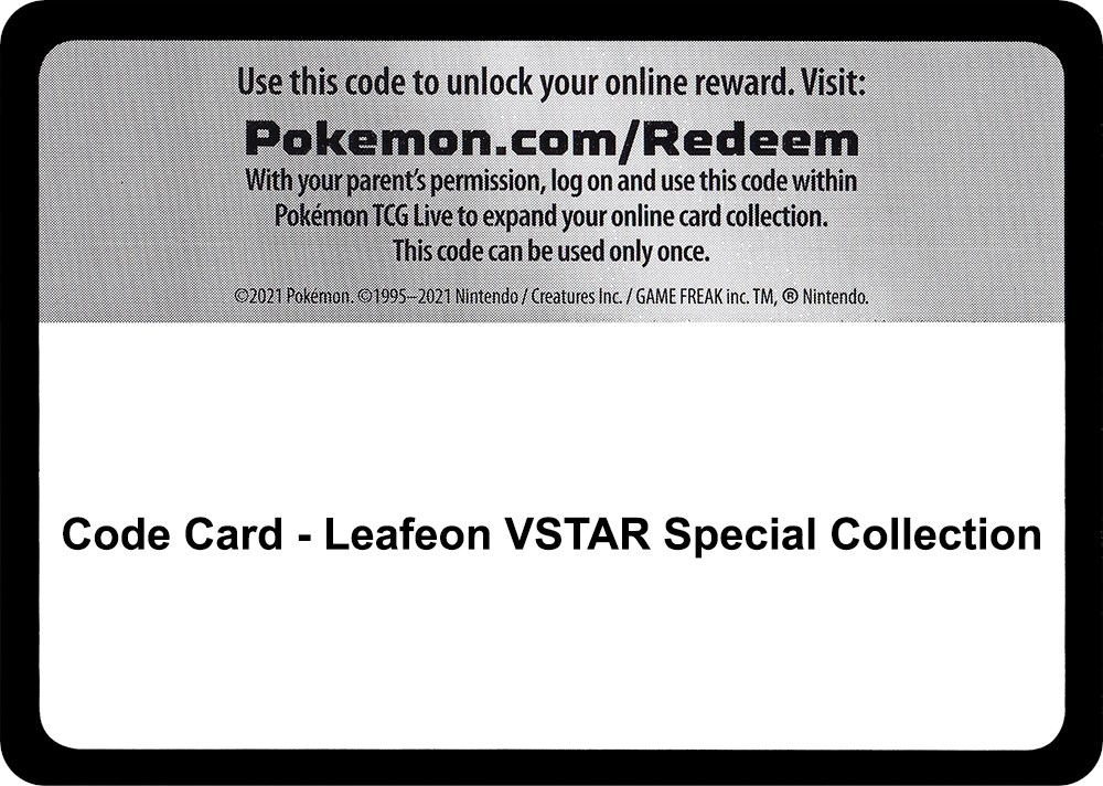 Code Card - Leafeon VSTAR Special Collection