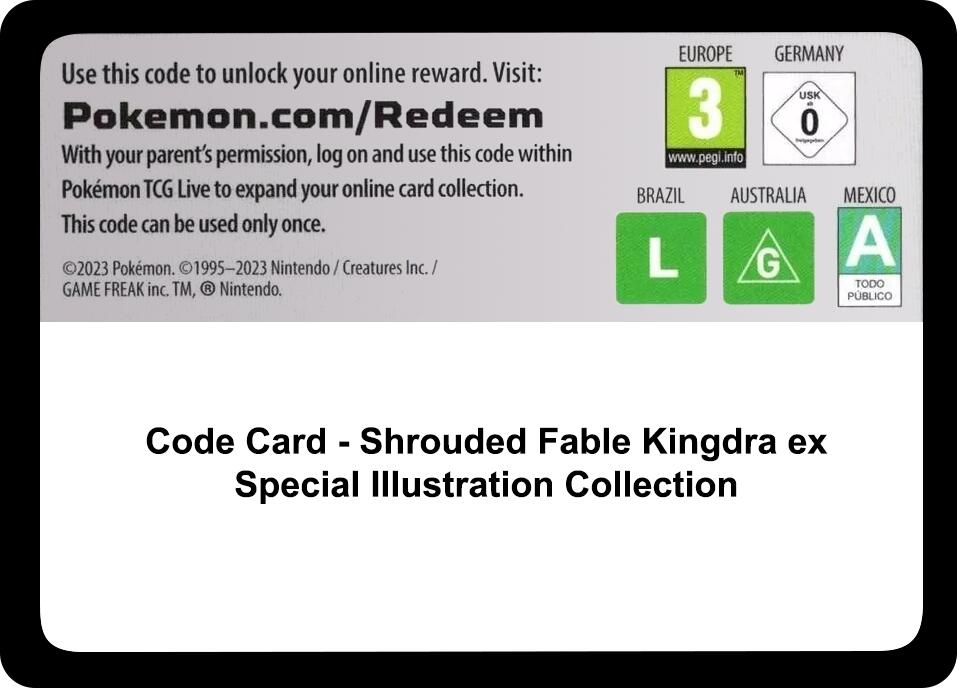 Code Card - Shrouded Fable Kingdra ex Special Illustration Collection
