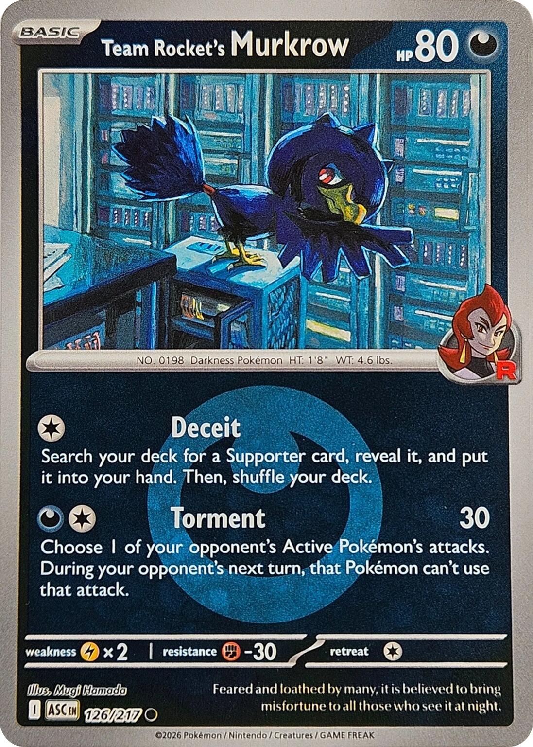 Team Rocket's Murkrow (Energy Symbol Pattern)