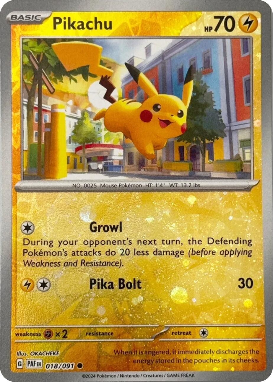 Pikachu - 018/091 (Reverse Cosmos Holo)