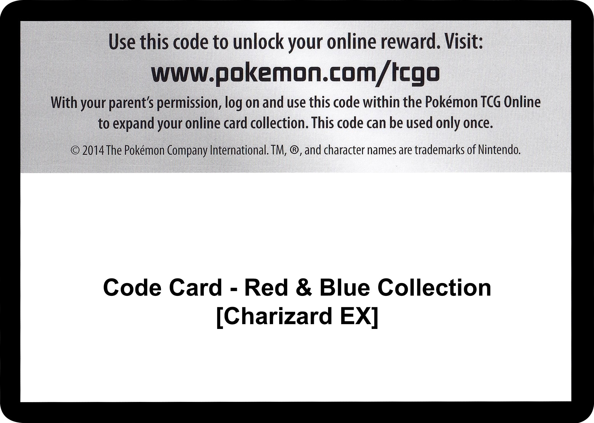 Code Card - Red & Blue Collection [Charizard EX]