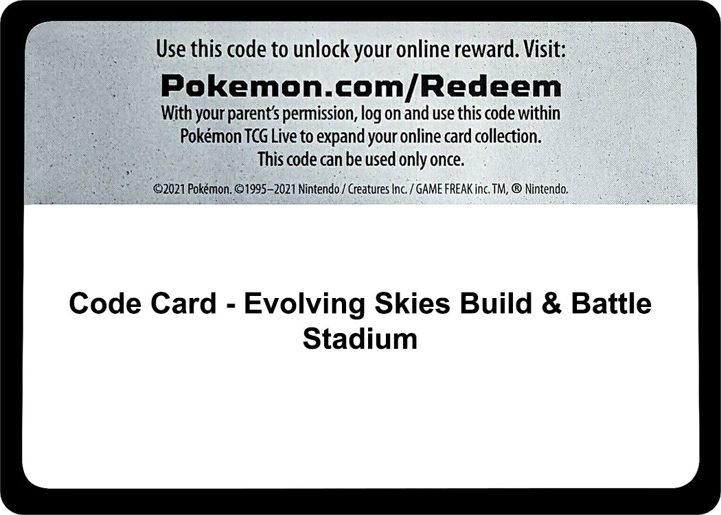 Code Card - Evolving Skies Build & Battle Stadium