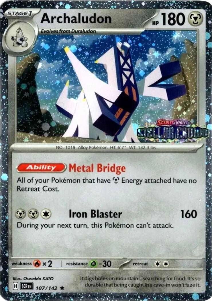 Archaludon - 107/142 (Cosmos Holo) (Stellar Crown Stamp)