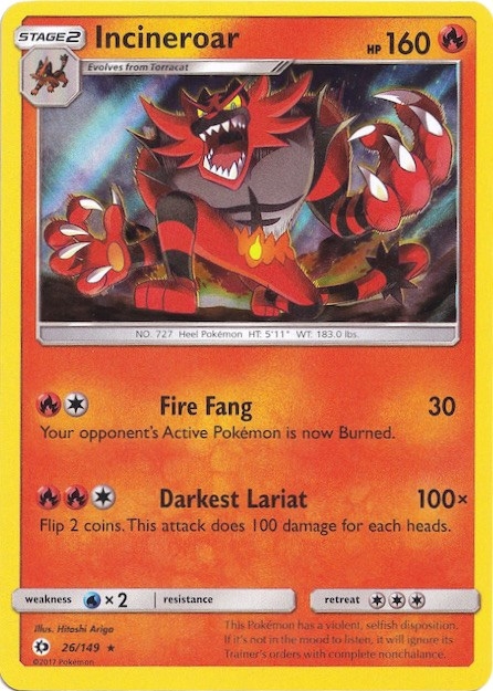 Incineroar - 26/149 (Water Web Holo)