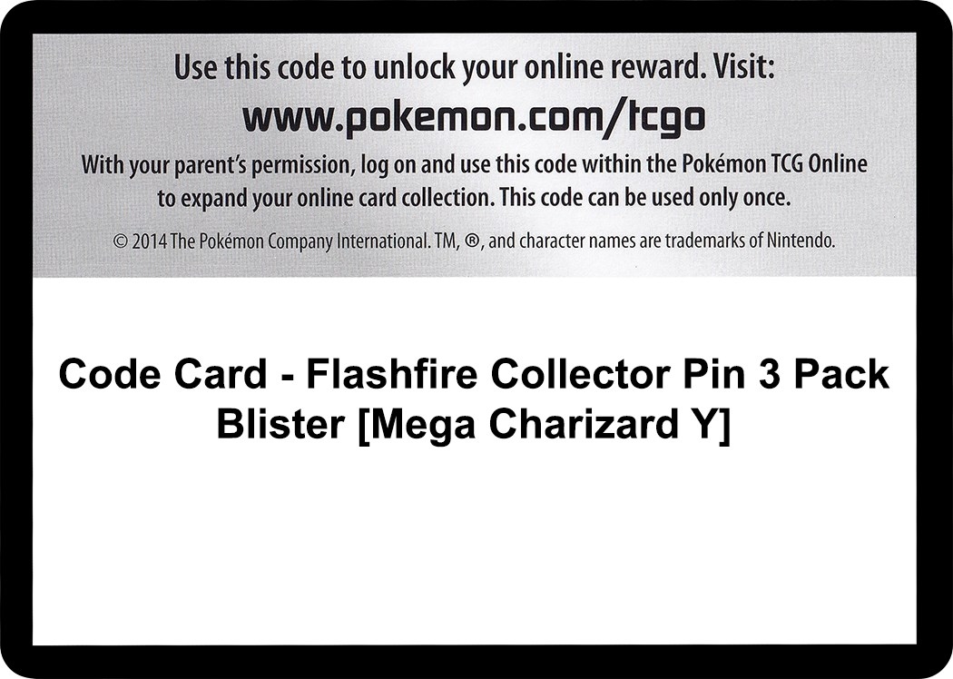 Code Card - Flashfire Collector Pin 3 Pack Blister [Mega Charizard Y]