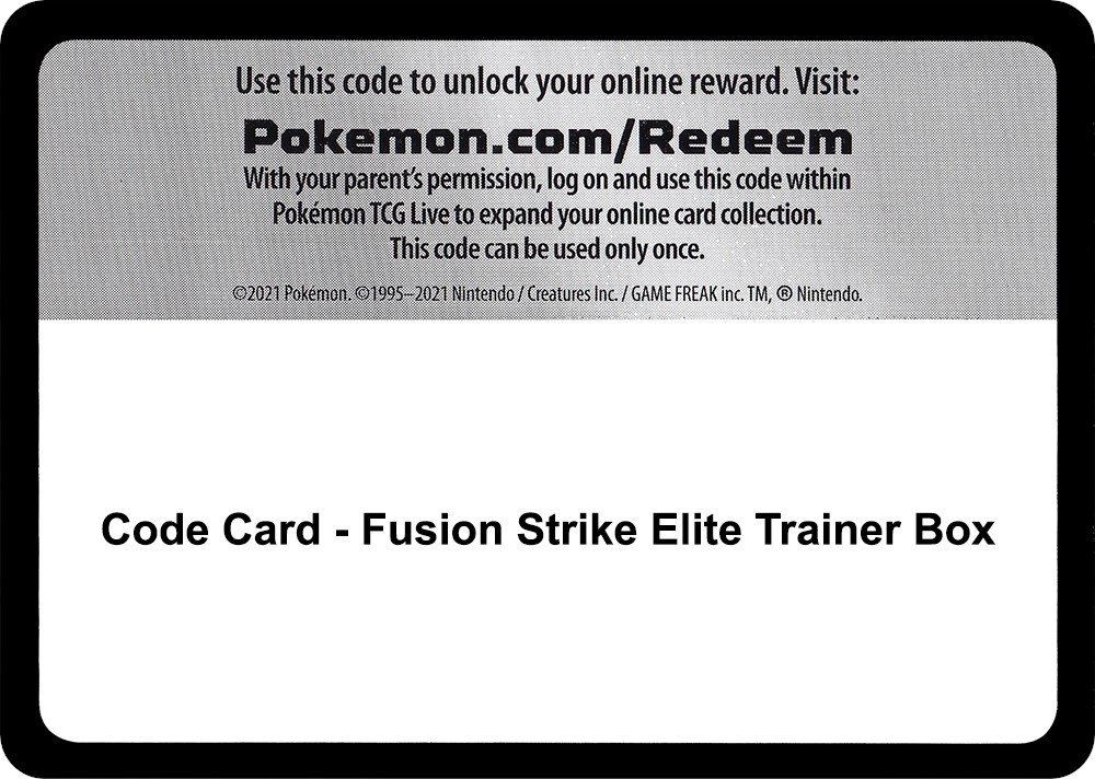 Code Card - Fusion Strike Elite Trainer Box