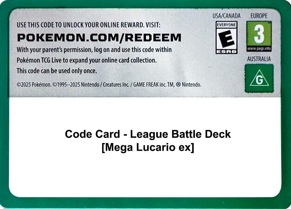 Code Card - League Battle Deck [Mega Lucario ex]