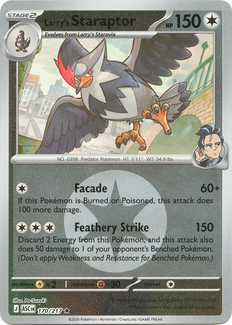 Larry's Staraptor - 170/217 (Energy Symbol Pattern)
