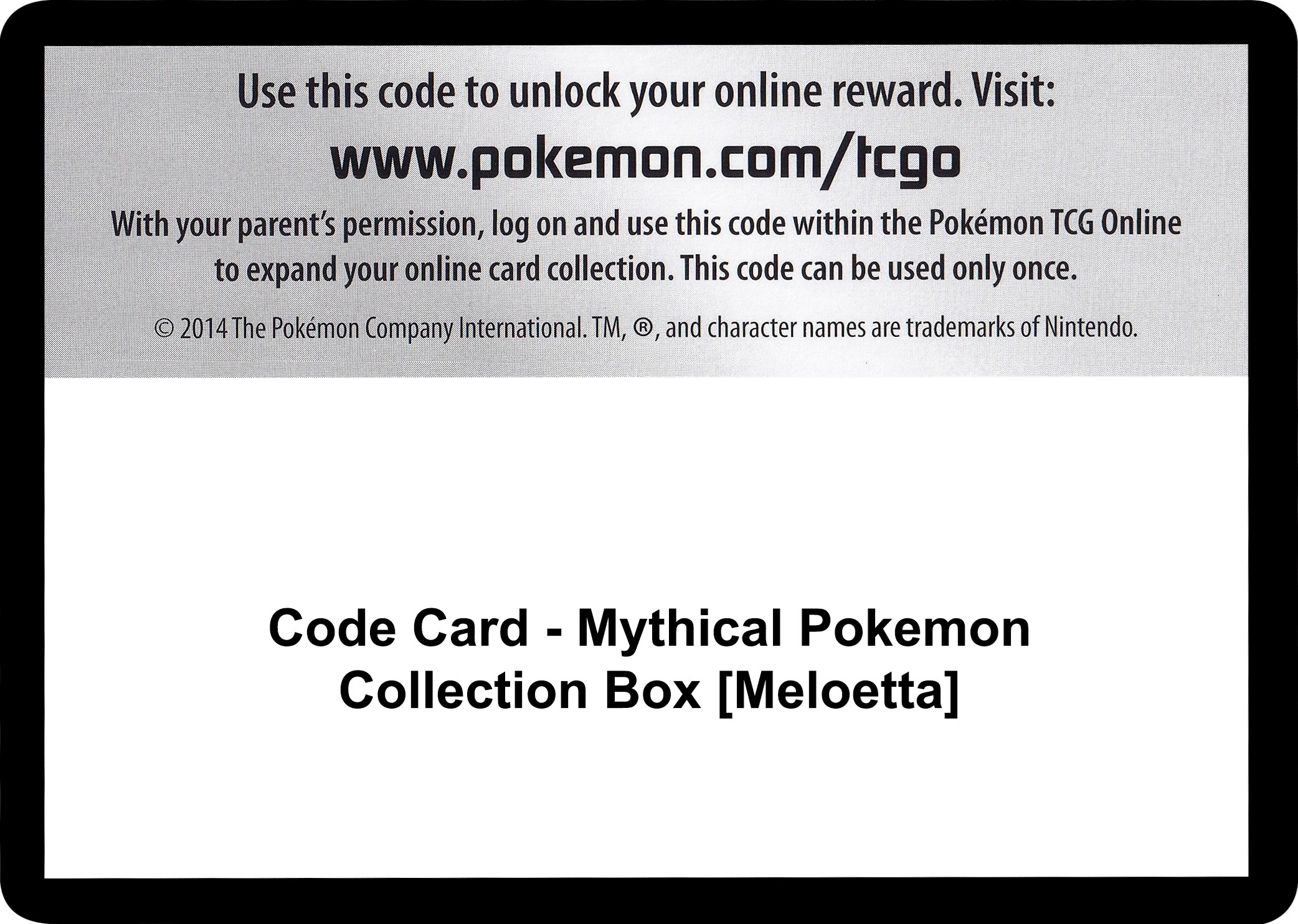 Code Card - Mythical Pokemon Collection Box [Meloetta]