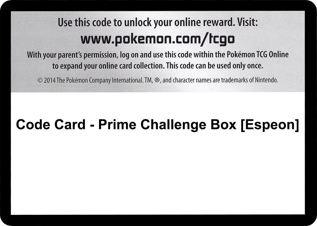 Code Card - Prime Challenge Box [Espeon]